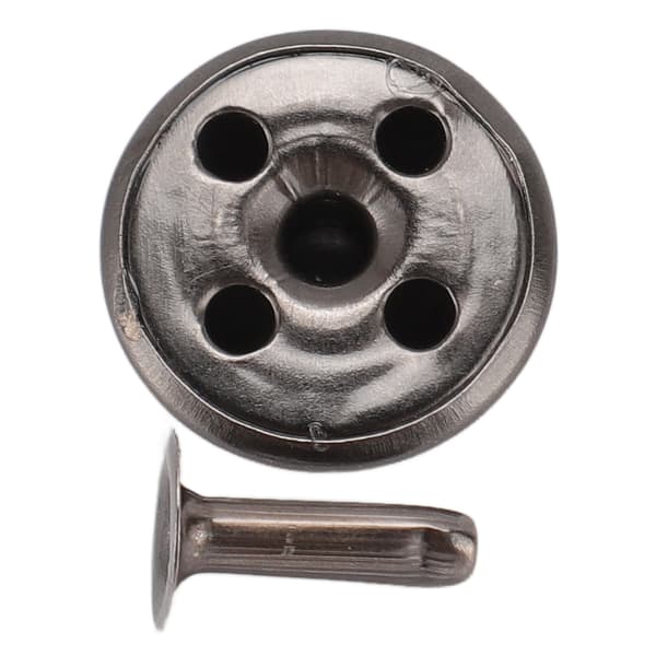 18mm Lædernitter Kit Rustfrit Fadeless Holdbart Jernnitte Stud DIY Lædernitte Tilbehør til Armbånd Hatte Bælter Grå