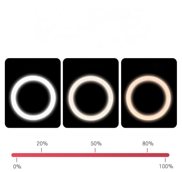Bærbar LED Ring Light Selfie Fyllelampe Live-sending