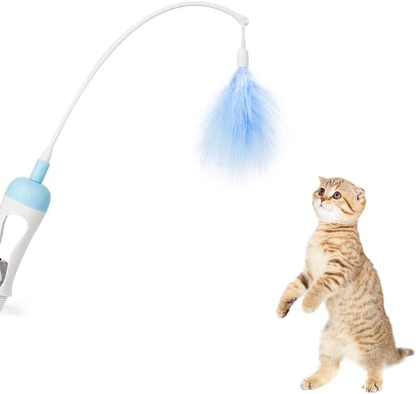 Interaktive katteleker for innekatter, kattefjærleke - Leaki