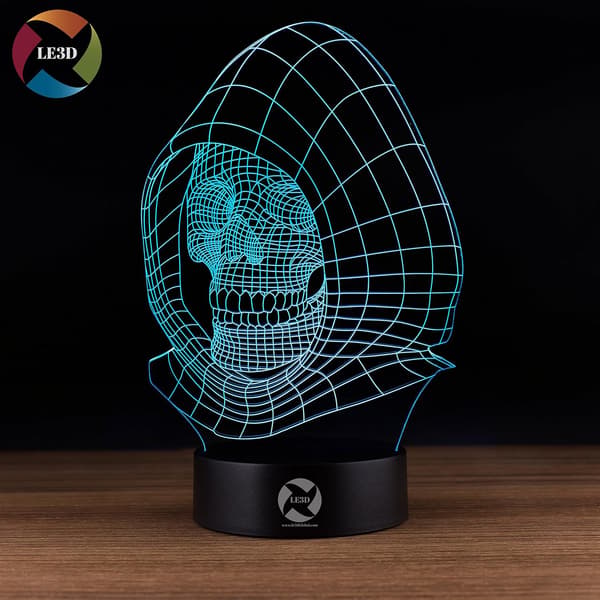 3D Optisk Illusions Natlampe - 7 LED Farveskiftende Lampe