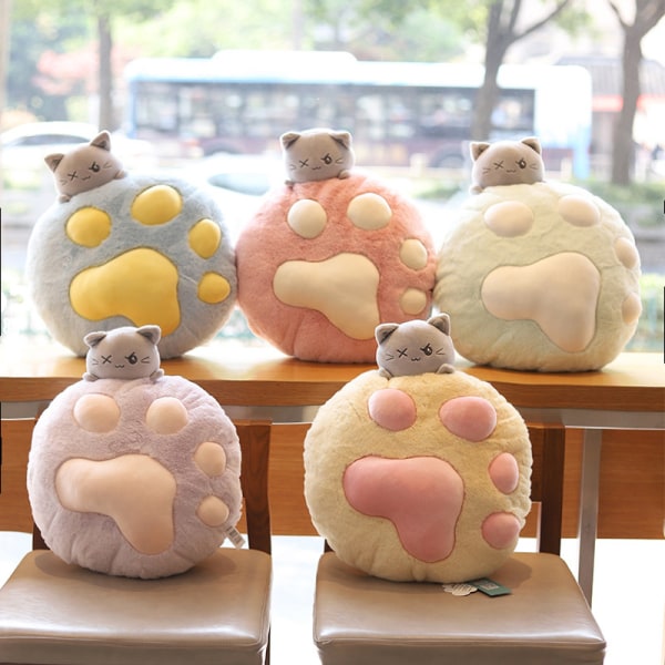 Katt tass kudde bekväm Kawaii stol kudde björn tass lat så
