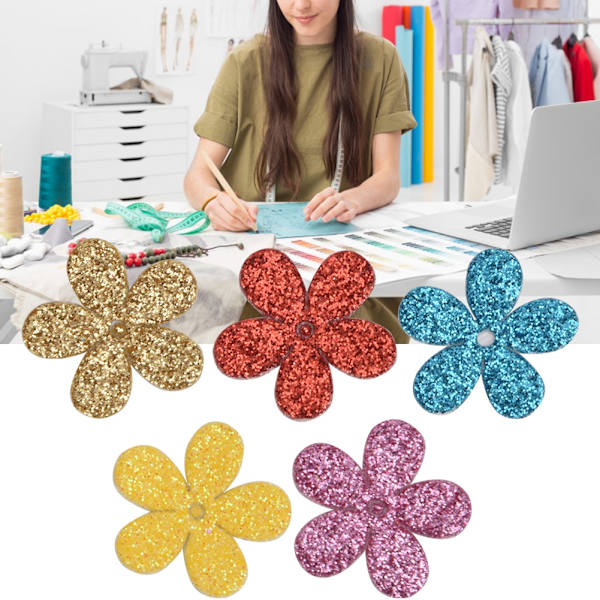 100 st färgglada dekorationsplaster Trim Applique DIY syplåster klädtillbehör (typ D)