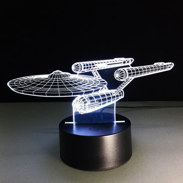 3D Illusionslampe b b-8 Robotter Natlampe 3D Natlampe til