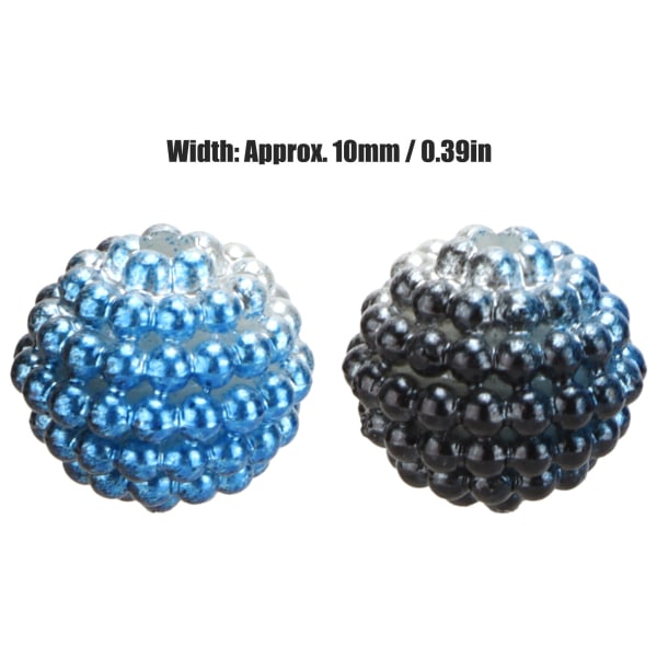 200 stk. Perleperler Farve Perlemor Gradient Bayberry Formet Bobleperler med Hul til DIY Smykkefremstilling Dekoration type 5