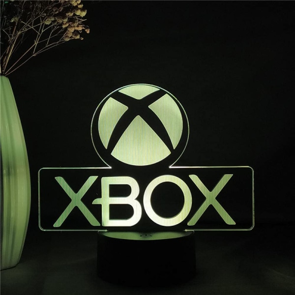 Alla hjärtans dag present LED-lampor X-b-ox Player Logo 3D Led Ni