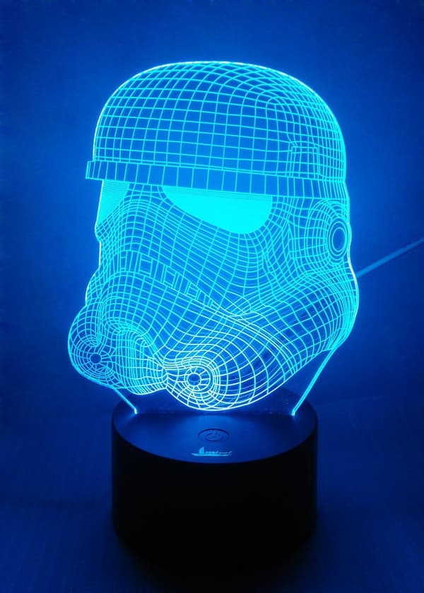 Stormtrooper 3D Nattlampe LED Illusjonslampe Nattbordslampe