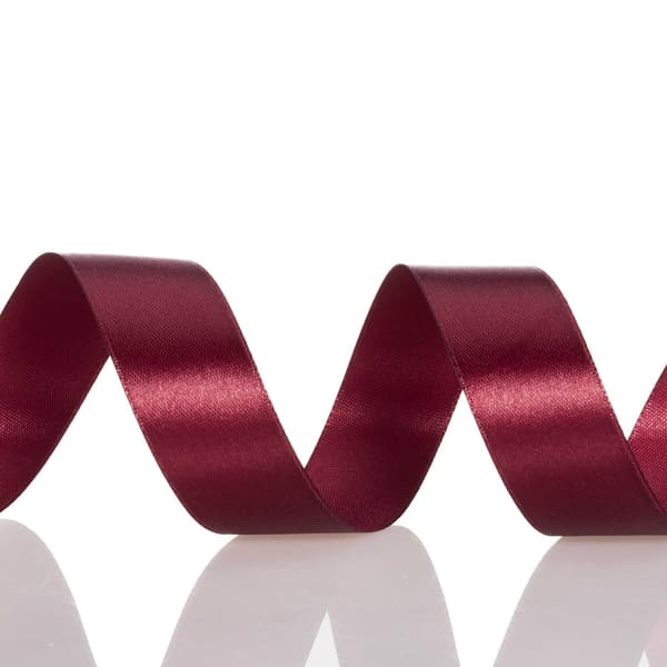 2,5 cm vinrött enfärgat satinband 23 meter polyester presentinslagning hantverk Deep wine red