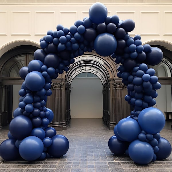 130 stk. marineblå balloner i forskellige størrelser 18\" 12\" 10\" 5\" ballonbue guirlande sæt perfekt til fødselsdagsfest, dimission, babyshower, bryllup, ferie Navy Blue