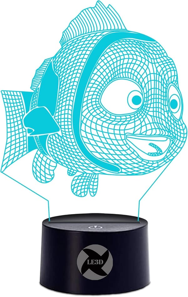 3D Optisk Illusions Natlampe - 7 LED Farveskiftende Lampe