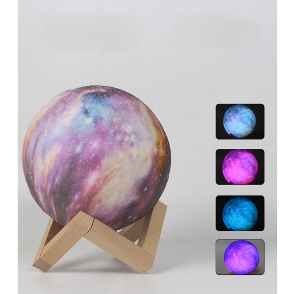 3D-månlampa nattlampa för barn 16 färger (8 cm) 8CM