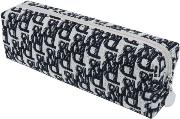 Jacquard-kudottu suuri vetoketjullinen penaali kynille A