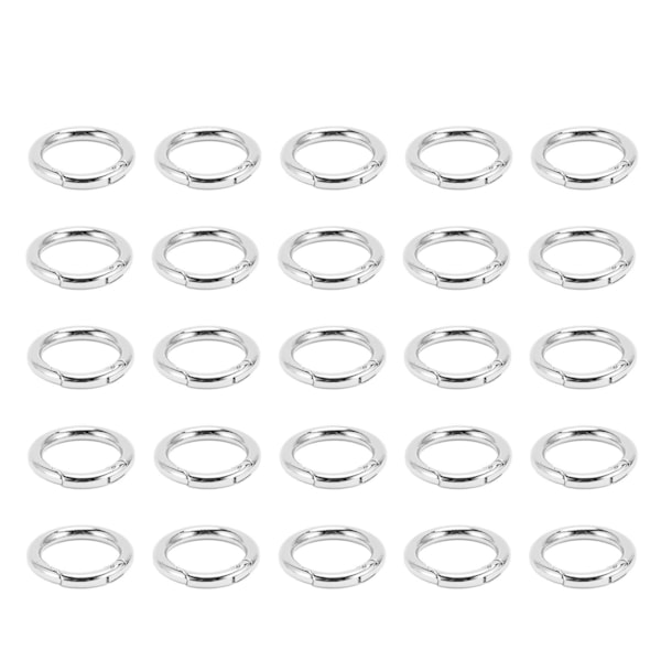 20 stk. fjederlåsringe - Moderne, elegante og innovative DIY kobberfjederlåsringe til halskæder, armbånd, ankelkæder og øreringe - Sølv