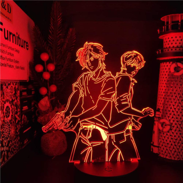 Banana Fish Alphabet 3D ANIME LAMP Akryl LED