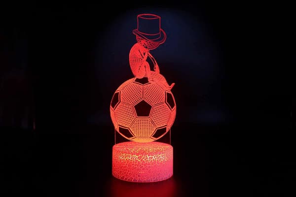 16 Farveskift Dekor Lampe Skrivebord Bordfodbold 3D Illusion N