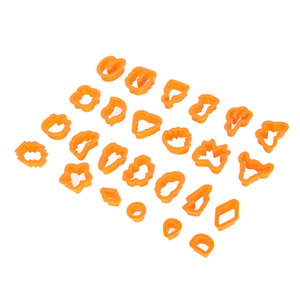 193 st Polymer Clay Örhänge Skärare DIY 25 Former Clay Skärare för Nyckelringar Halsband Orange