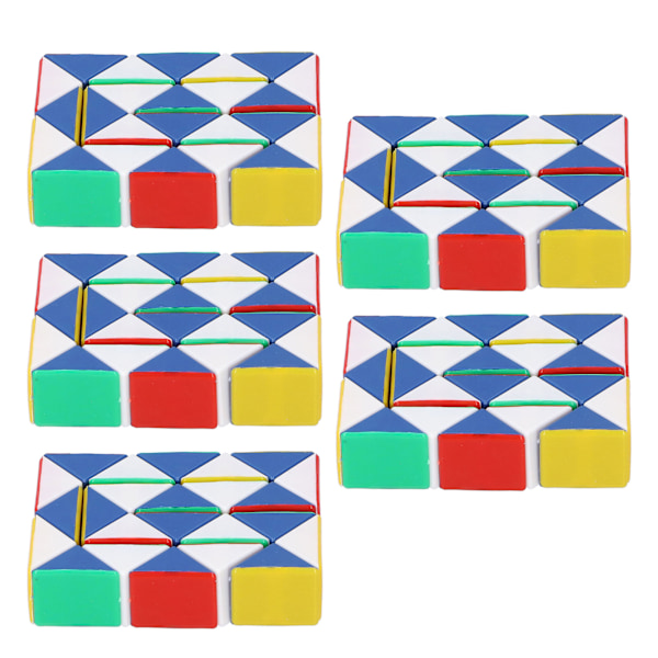 5 st Puzzle Cube Linjal Pussel Lindra Stress Hjärnträning Pedagogiska Leksaker Present till Barn