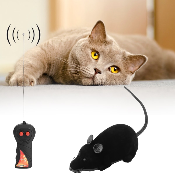 Trådløs fjernkontroll RC Elektronisk rottemus mus leketøy for katt valp julegave