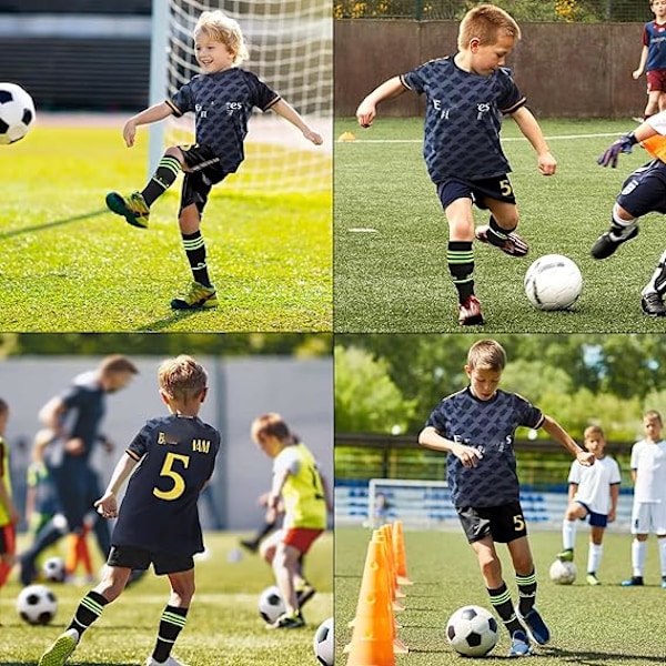Fotbollströja Set, Barcelona NO.19 Lamine Yamal Fotbollströja för Pojkar Flickor, Andningsbar Snabbtorkande Fotbollsdräkt 24