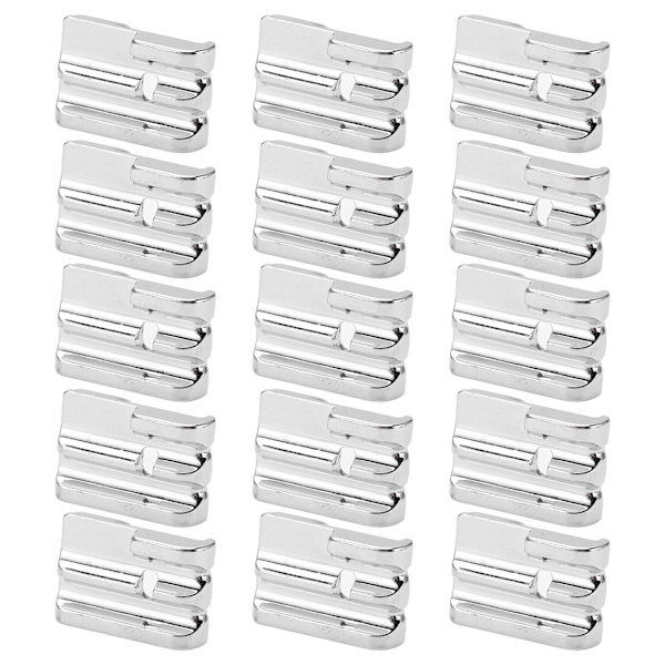 15 stk. Dobbelt Kantsyningspresserfod i Rustfrit Stål 2,3x1,8cm Blankt Udseende Syning Kantsyningspresserfod til Husholdningssøm