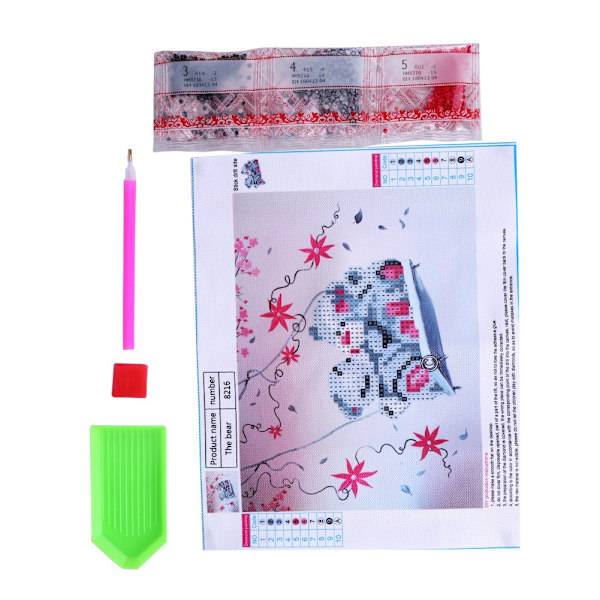 DIY Handgjord Rhinestone Broderi Målning Korsstygnskit Hantverk för Hemväggsdekor