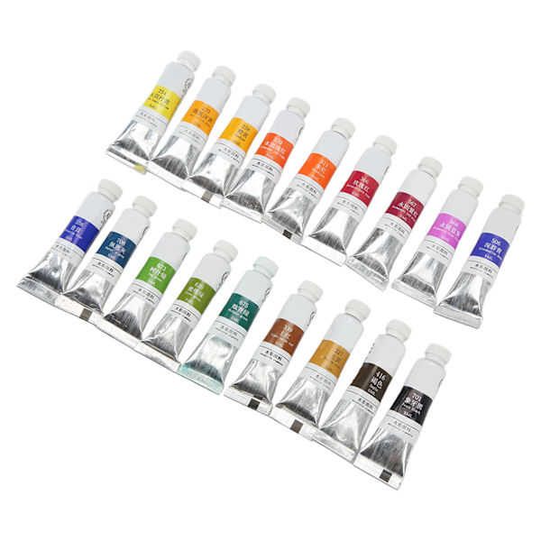 18 farver akvarelmaling tuber 5ml hurtigtørrende genanvendelig akvarelmaling sæt tuber transparent akvarelmaling til papir