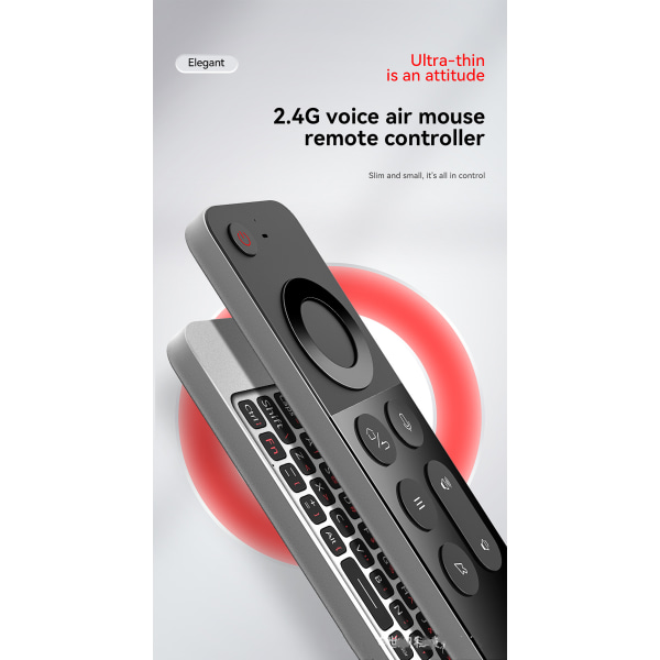 W3 Air Mouse 4-i-1 W3 Voice Remote 2,4g trådlös fjärrkontroll Con