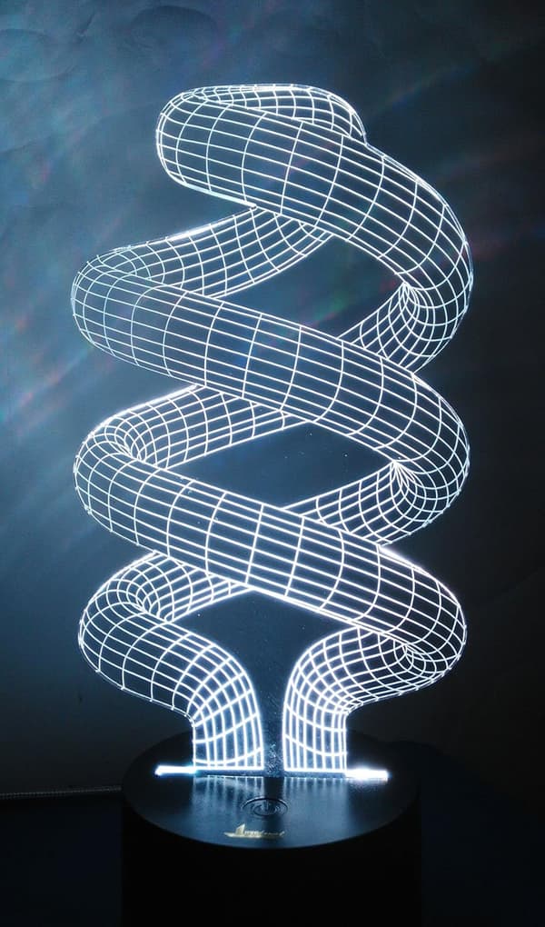 Spiral Tornado 3D Natlampe LED Illusion Lampe Sengeskrivebord