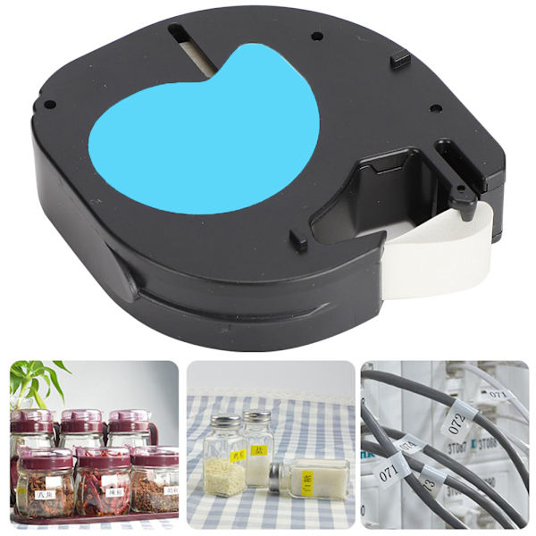 Etiketbånd til Dymo Sticker Office Supplies LT‑12mm Sort på Transparent 12267)