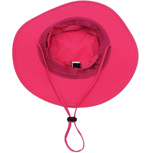 Hatt för män Solhatt UPF 50+ Bred Brätte Bucket Hat Vindtät Fiske Rose Red