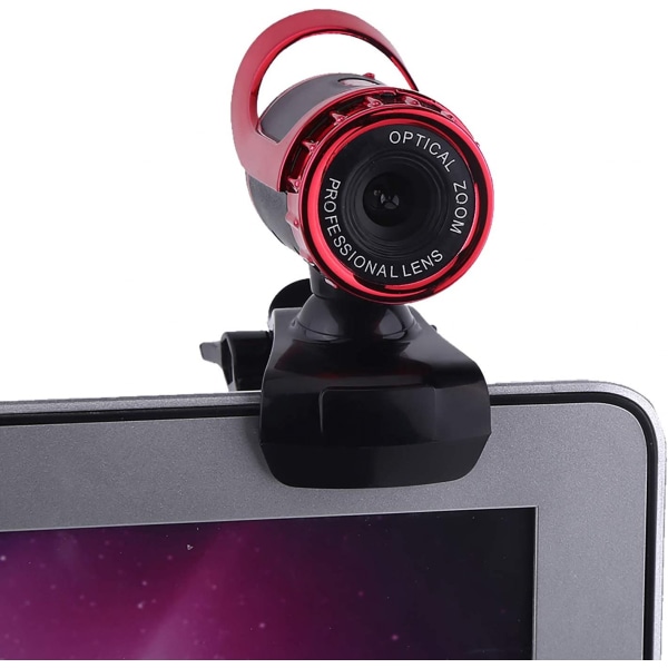 Webkamera, USB 2.0 0.3M Pixel Webkamera med Clip-on Webkamera HD 360 Grey