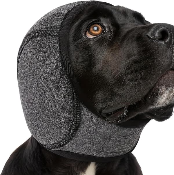 Vandtætte hundehøreværn - Støjreducerende ørekopper til hunde, lydbeskyttelse, angstlindring, vintervarme, badning og tørring M