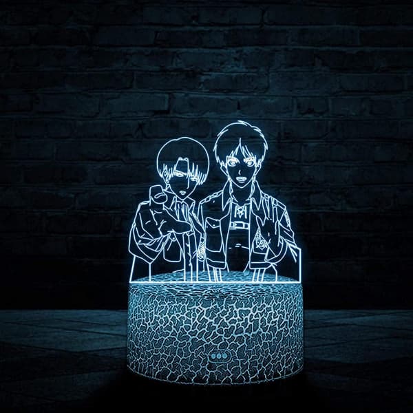 Attack on Titan 3D Anime Lampe Natt Levi Ackerman Illusjon N