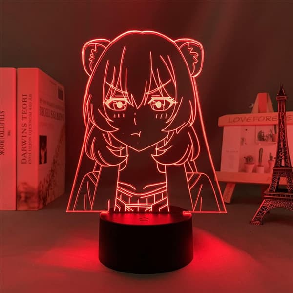 The Rising Shield Hero 3D Lampe Anime Nattlys for Soverom