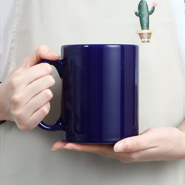 12 OZ Ekstra Stor Keramisk Kaffe Krus, Klassisk Porcelæn Supe