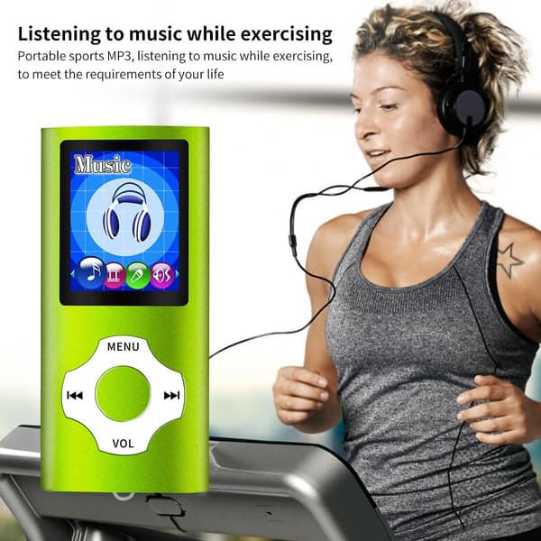 MP3/MP4 bärbar spelare, 1,8 tum LCD-skärm, max stöd 64 GB, grön