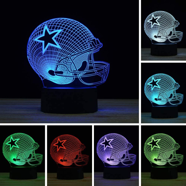 American Football Sporthjälm Raiders Lamp 3d Optical Ill