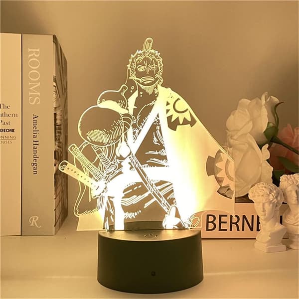 One Piece Zoro LED Lampe Kul Anime Figur Julebursdag