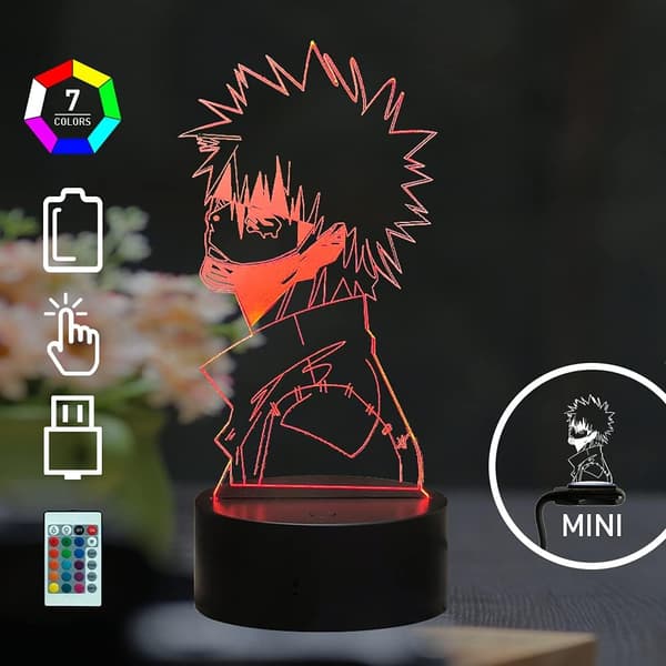 Japansk Anime Figur Lampe Dabi 3D Led Illusjon Nattlys