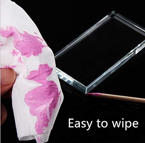 4x2 tommer glasfarvepaletstativ, professionel blandingsplade til neglekunst og vippeextensions