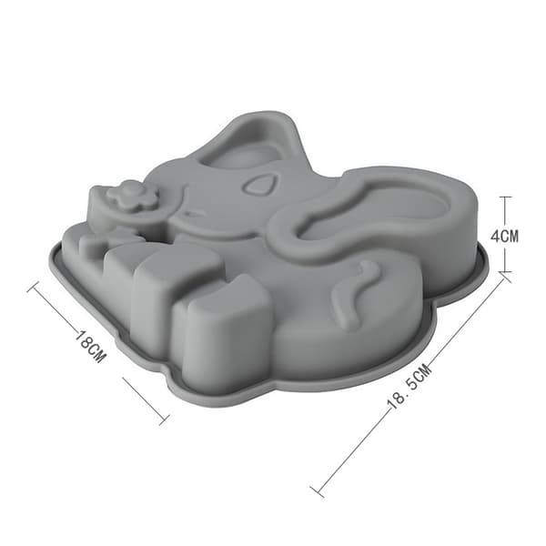 Kreativ 3D Silikone Kageform Dyreforme Elefantform