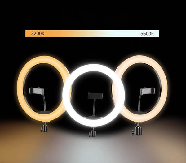 Selfie Ring Light Stativ, dimbar Desktop Led RGB Lampe Came