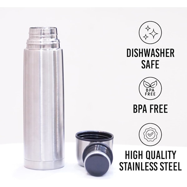 Bedste Termokande i Rustfrit Stål til Kaffe | BPA-fri & Trippelvægget Isolering | Varme og Kolde Drikke i Timevis | Perfekt til Cykling, Vandring