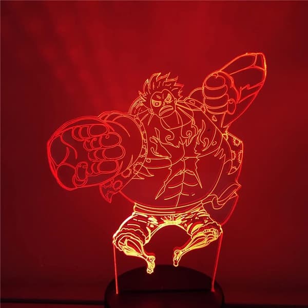One Piece Luffy 3D Illusion Natlampe Smart Touch, RG