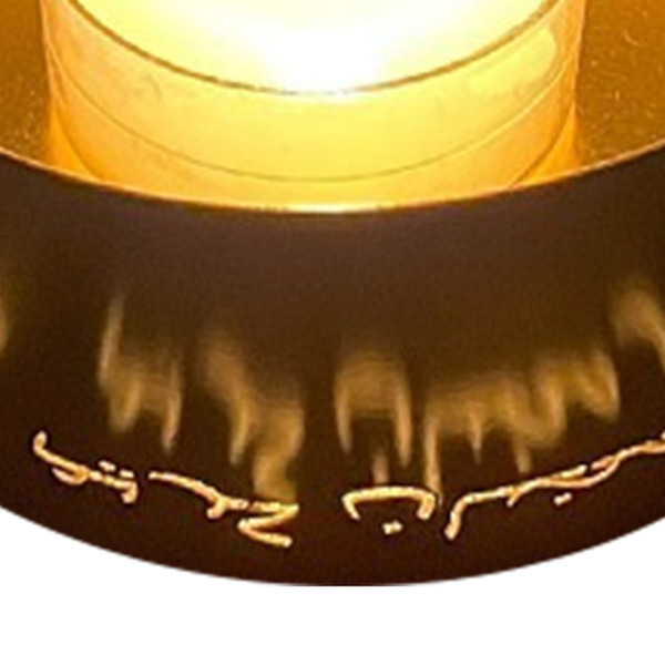 Tealight-ljusstake, elektropläterad metall, ihålig, dekorativ, liten ljusstake för meditation, semesterdekoration, typ 2