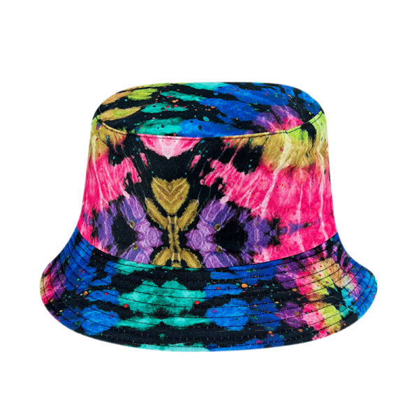 Tryckt tie-dye fiskarehatt utomhus solskydd hink BB