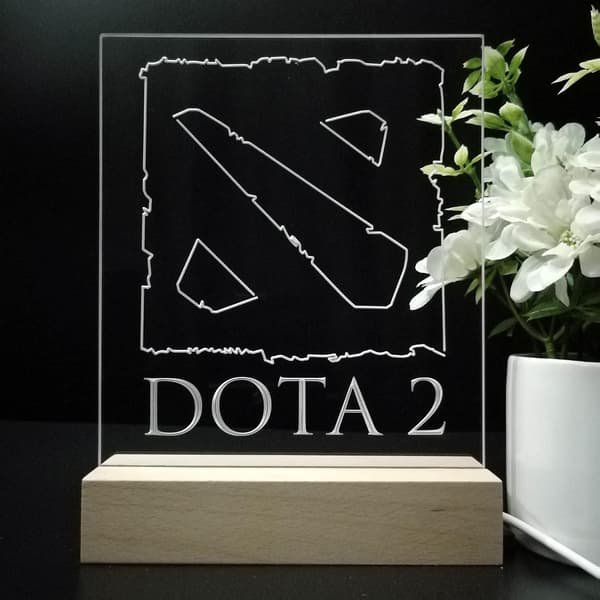Dotas 2 Anime Natlampe 3D Illusion Lampe 7 Farver Skifter 4