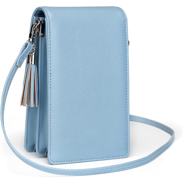 Pieni crossbody-matkapuhelinlaukku naisille, mini messenger-olkalaukku lompakko luottokorttipaikoilla