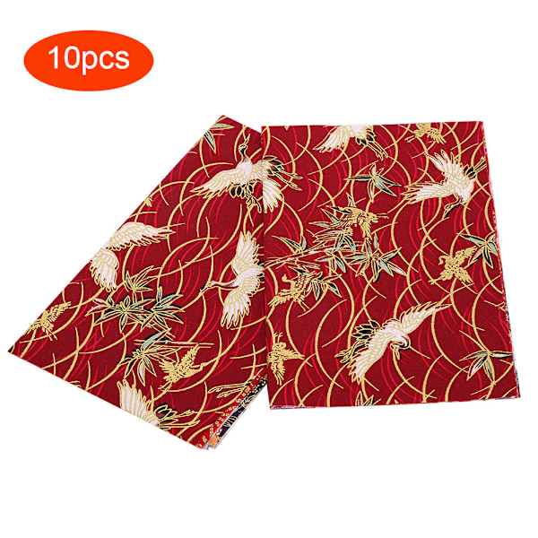 10 stk japansk stil bomullsstoff bronzing trykt quilting tilbehør for DIY håndarbeid vesker lommebøker 25x20cm