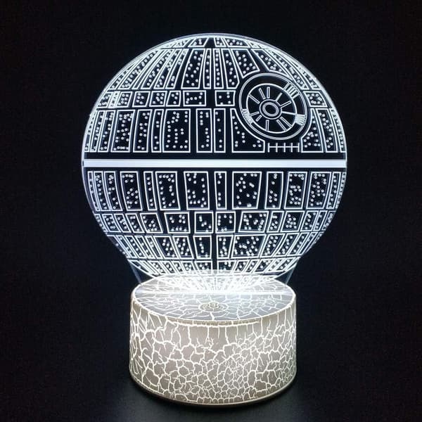 3D Optisk Illusjon Nattlys, Visuell Kreativ LED Skrivebordslampe