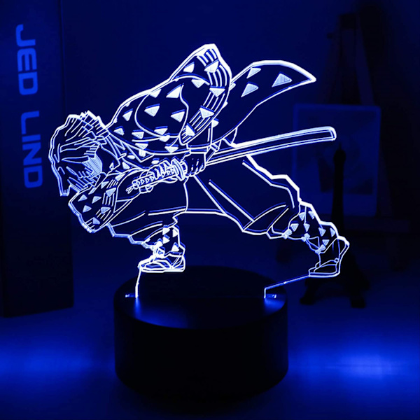 3D LED-nattlampa Anime Demon Slayer Agatsuma Zenitsu Figur